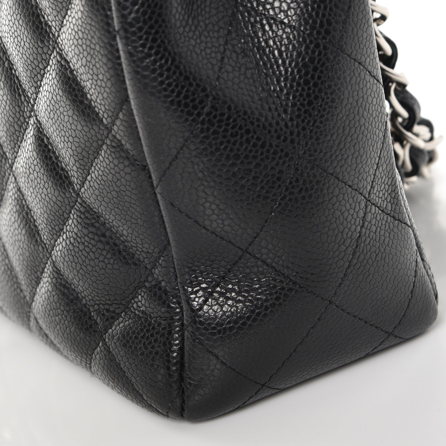 Chanel Caviar Quilted Jumbo Single Flap Black 9 of 10