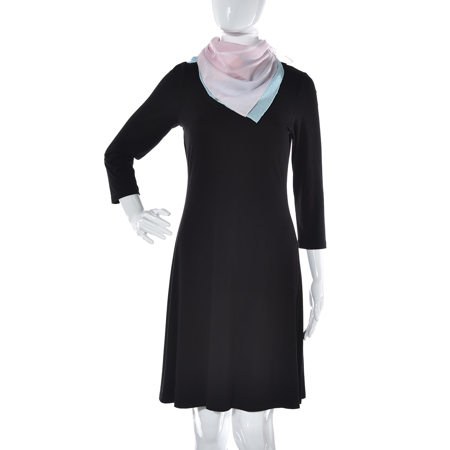 Chanel Cotton CC Logo Square Bandana Light Pink Light Green 2 of 3