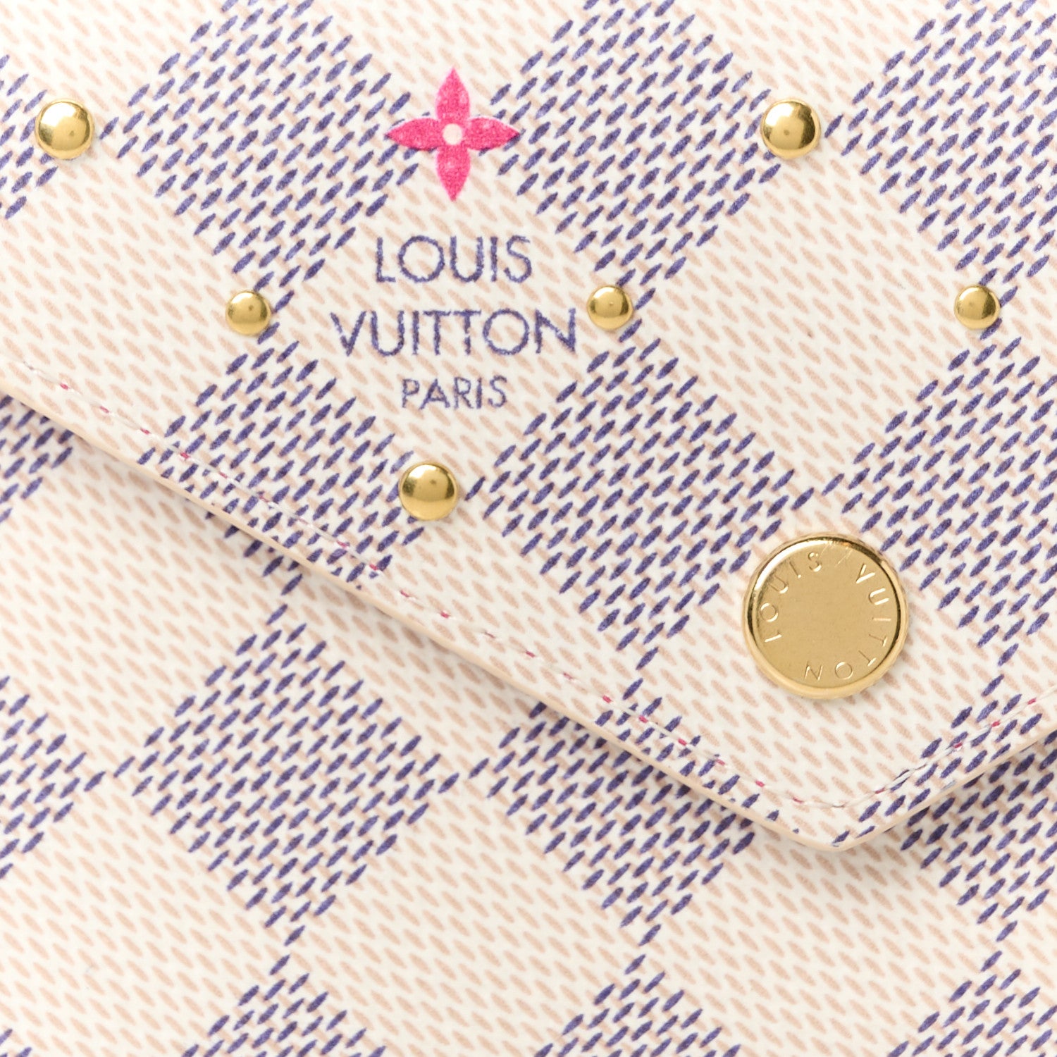 Louis Vuitton Damier Azur Studded Victorine Wallet 9 of 9