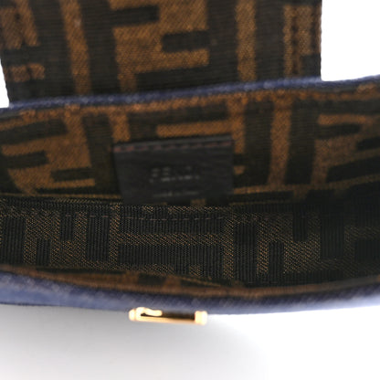 Fendi Denim Vitello King Cuoio Mini Cookie Hobo Bag Blue Ebano 5 of 10