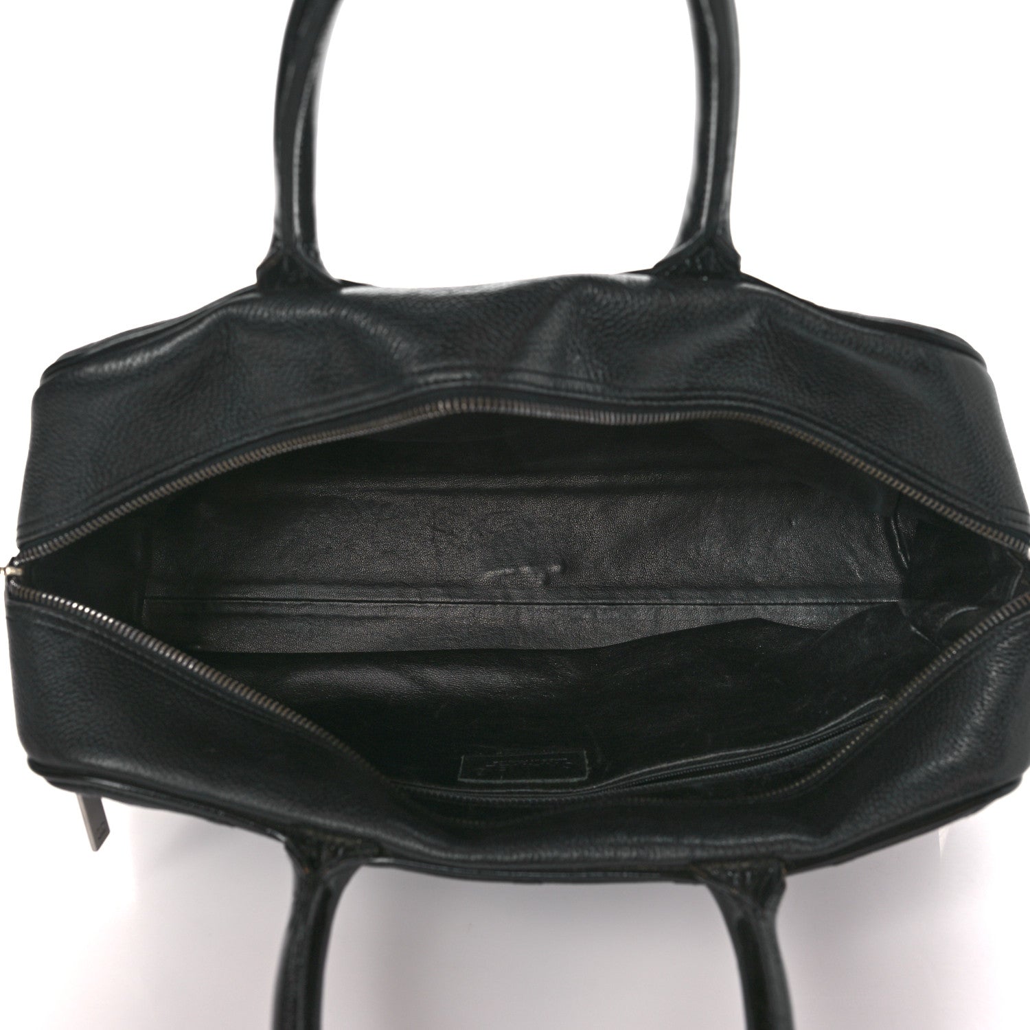 Chanel Caviar Patent Quilted Large Bowler Black 5 of 13