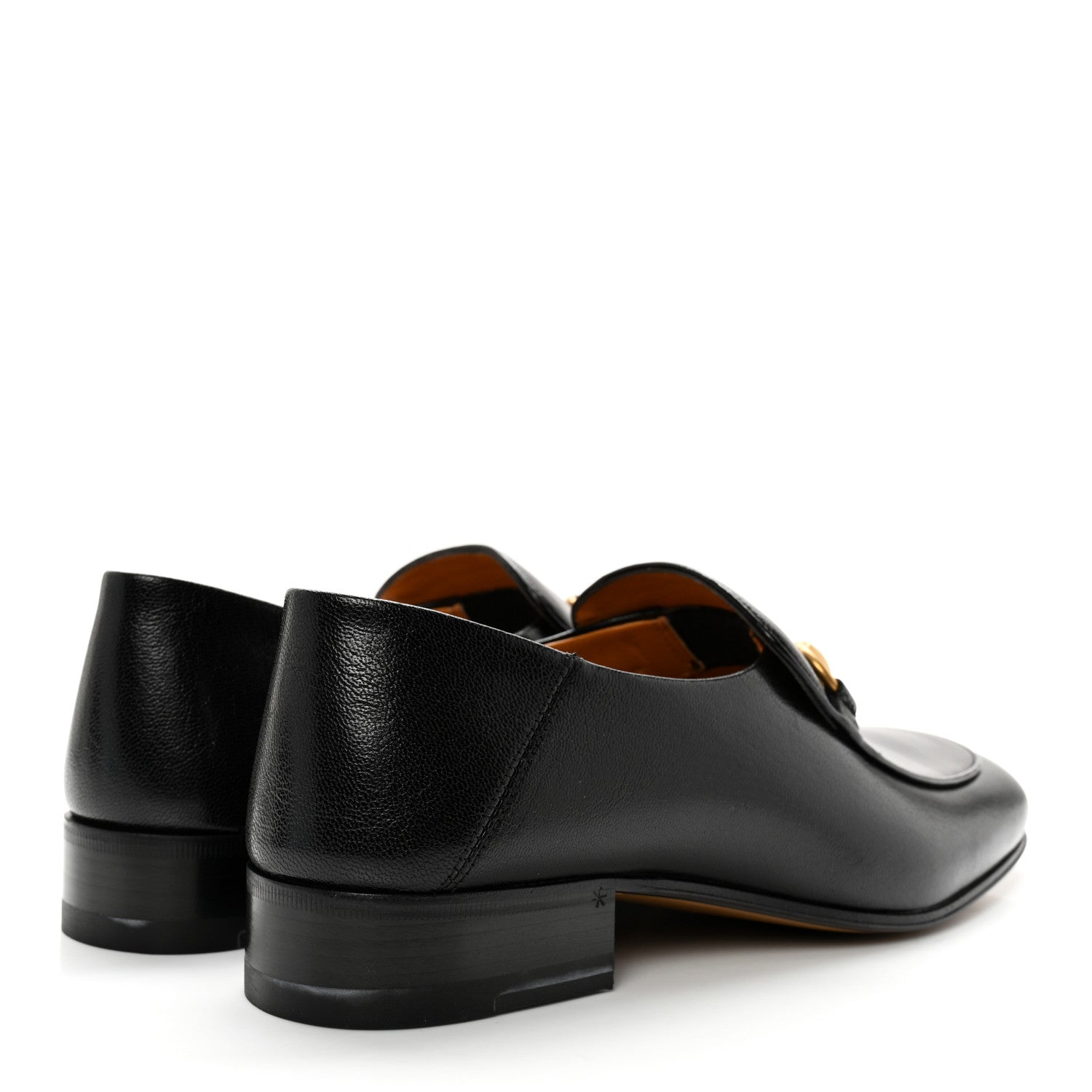 Gucci Goatskin Womens Horsebit Mid-Heel Loafers 38 Black 4 of 12