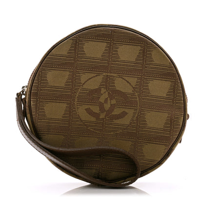 Chanel Nylon Travel Round Pouch Brown 1 of 9