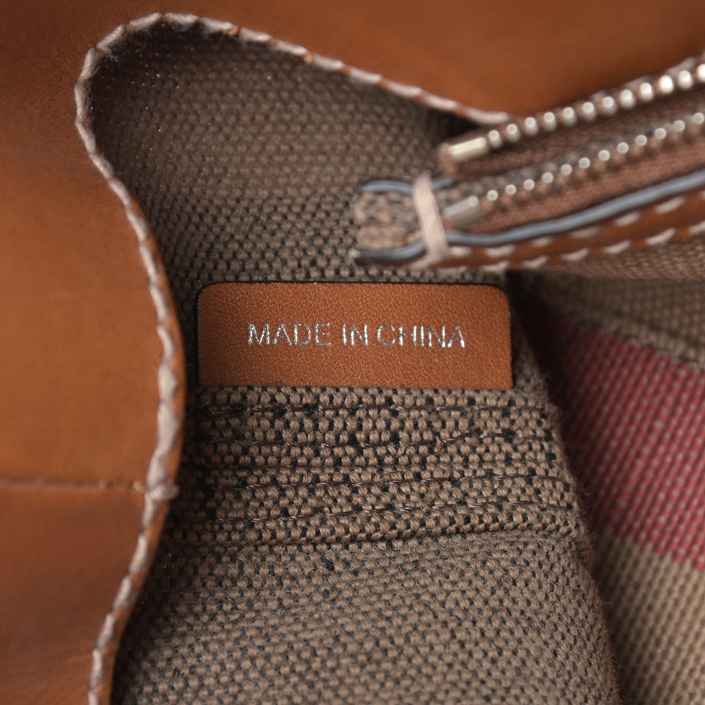 Canvas Mega Check Medium Ashby Hobo Saddle Brown