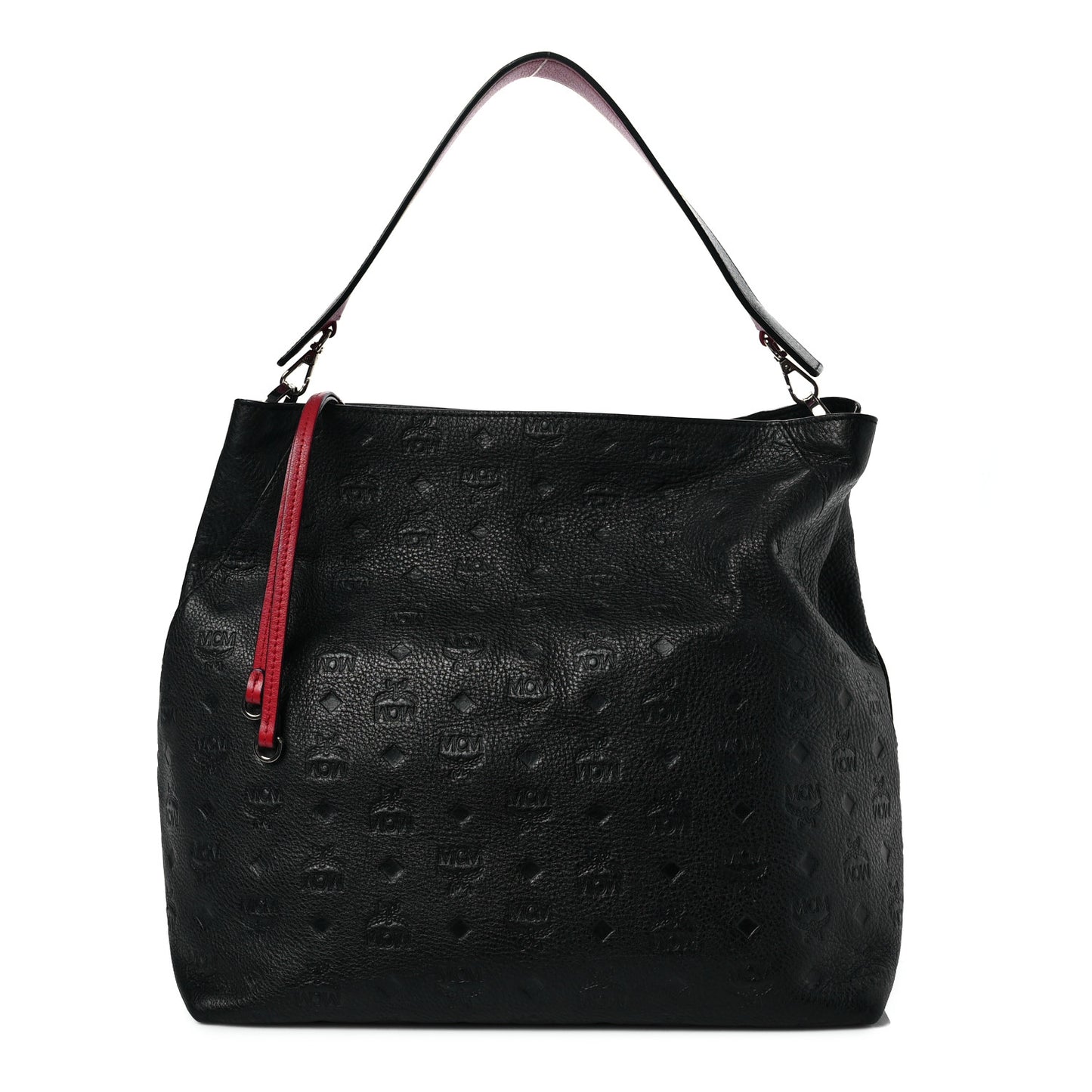 Calfskin Ottomar Monogram Large Klara Hobo Black Red
