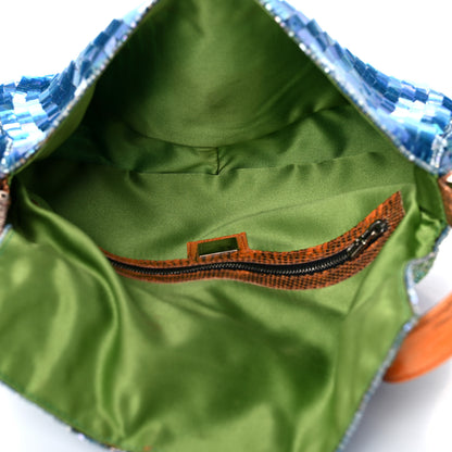 Fendi Lizard Beaded Sequin Baguette Multicolor 5 of 14