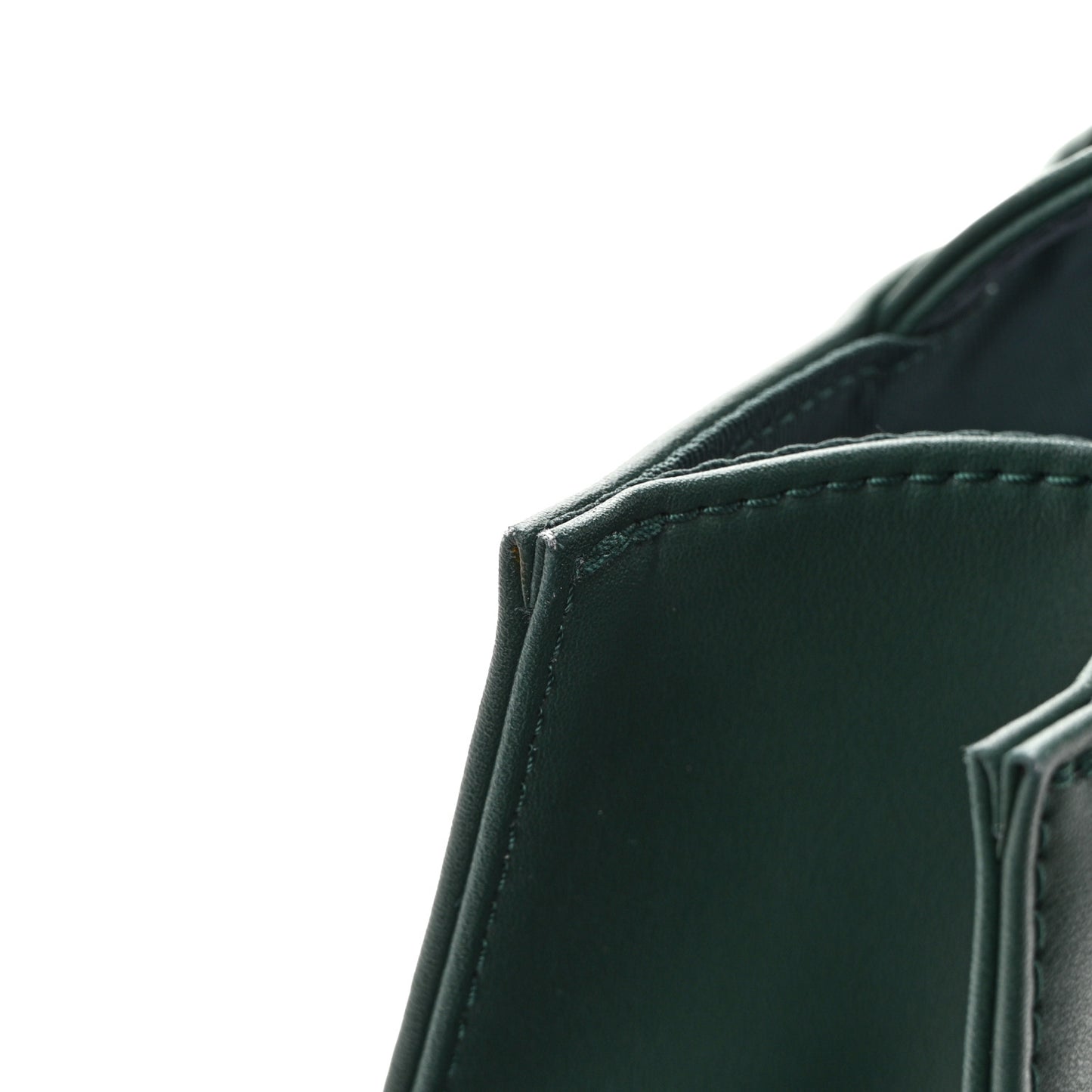 Vegan Leather Medium Shopping Bag Dark Olive