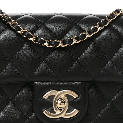 Chanel Lambskin Quilted Mini Rectangular CC Slide Flap Black 8 of 11
