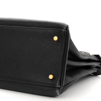 Hermes Taurillon Clemence Kelly Retourne 35 Black 9 of 12