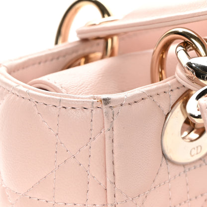 Christian Dior Lambskin Cannage Small Lucky Badges My Lady Dior Pink 14 of 16