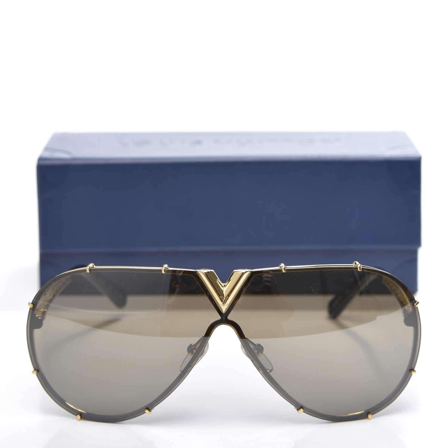 Louis Vuitton Metal LV Drive Sunglasses Z0897W Black Gold 9 of 9
