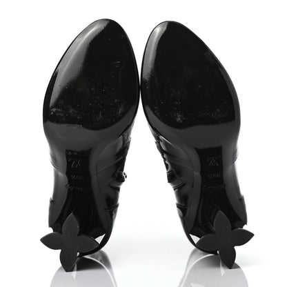 Louis Vuitton Patent Silhouette Ankle Boots 35.5 Black 5 of 9