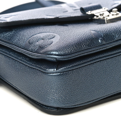 Louis Vuitton Metallic Empreinte Monogram Giant Pochette Metis Navy Nacre 8 of 9