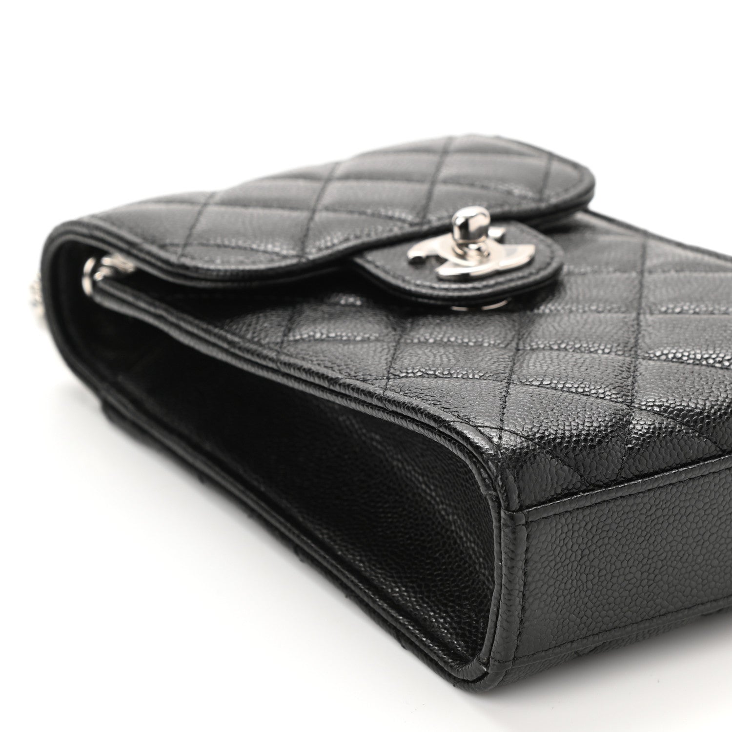 Chanel Caviar Quilted Classic Phone Holder Black 10 of 12