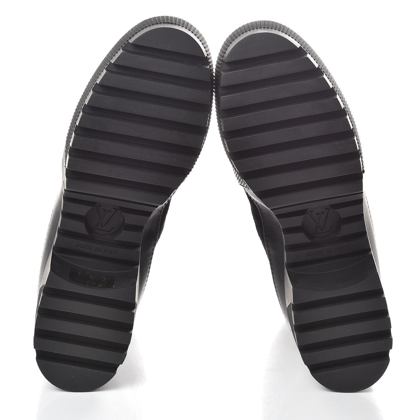 Suede Calfskin Monogram LV Black Heart Laureate Platform Desert Boots 37 Black