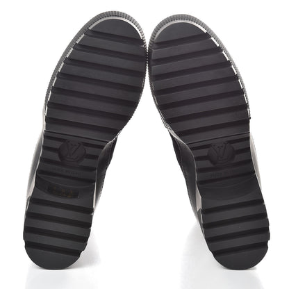 Louis Vuitton Suede Calfskin Monogram LV Black Heart Laureate Platform Desert Boots 37 Black 6 of 6