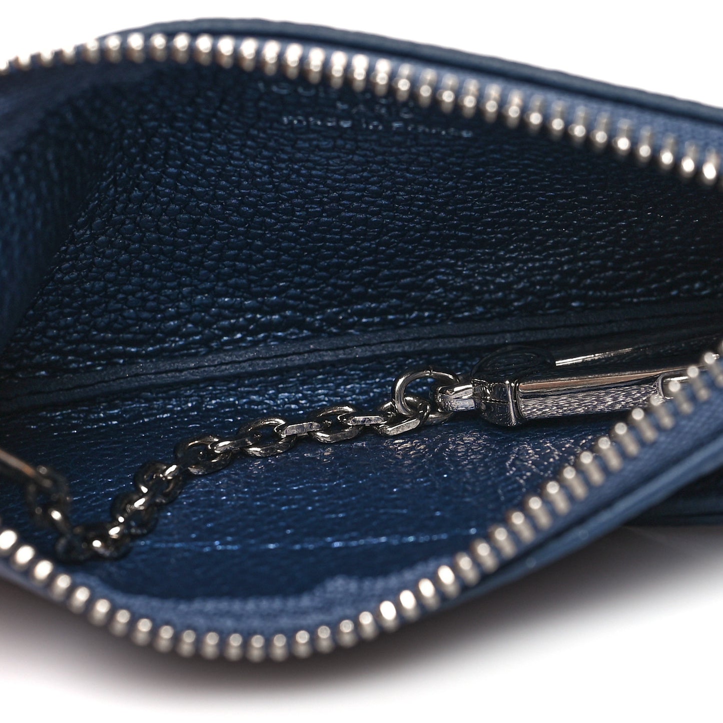 Metallic Empreinte Monogram Giant Key Pouch Navy Nacre