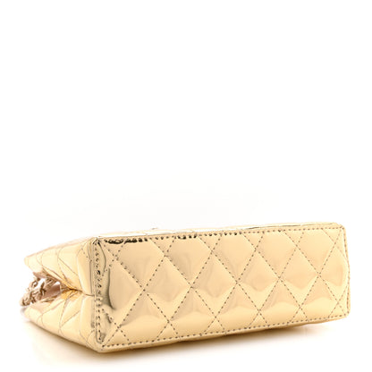 Chanel Mirror Calfskin Metallic Calfskin Quilted Nano Kelly Shopper Gold 4 of 12