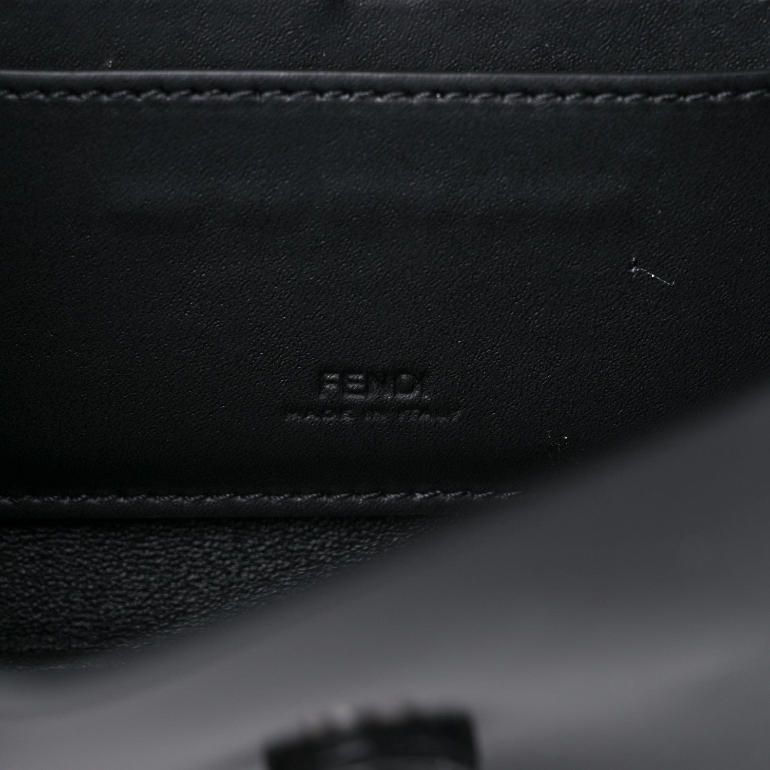 Fendi Vitello Liberty Sfumato Phone Baguette Black 6 of 9
