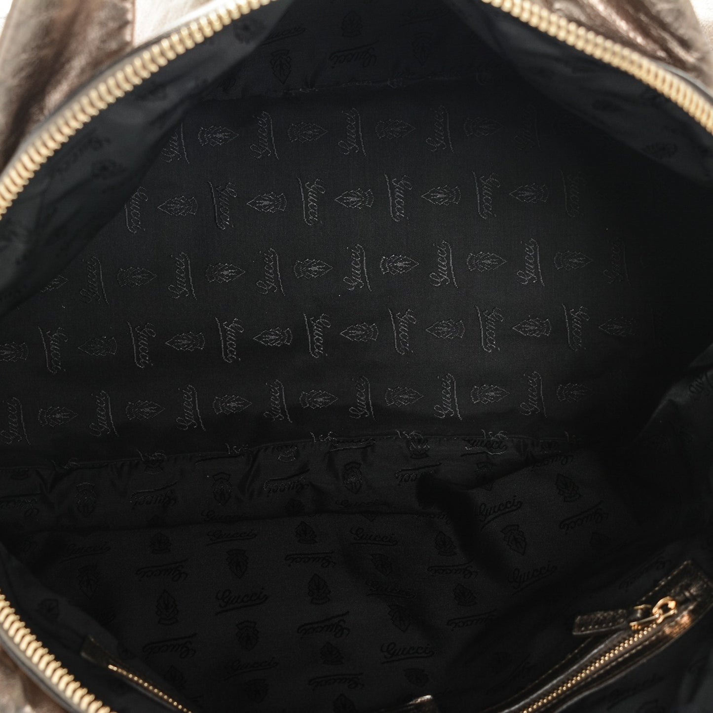 Metallic Calfskin Medium Hysteria Top Handle Bag Gold