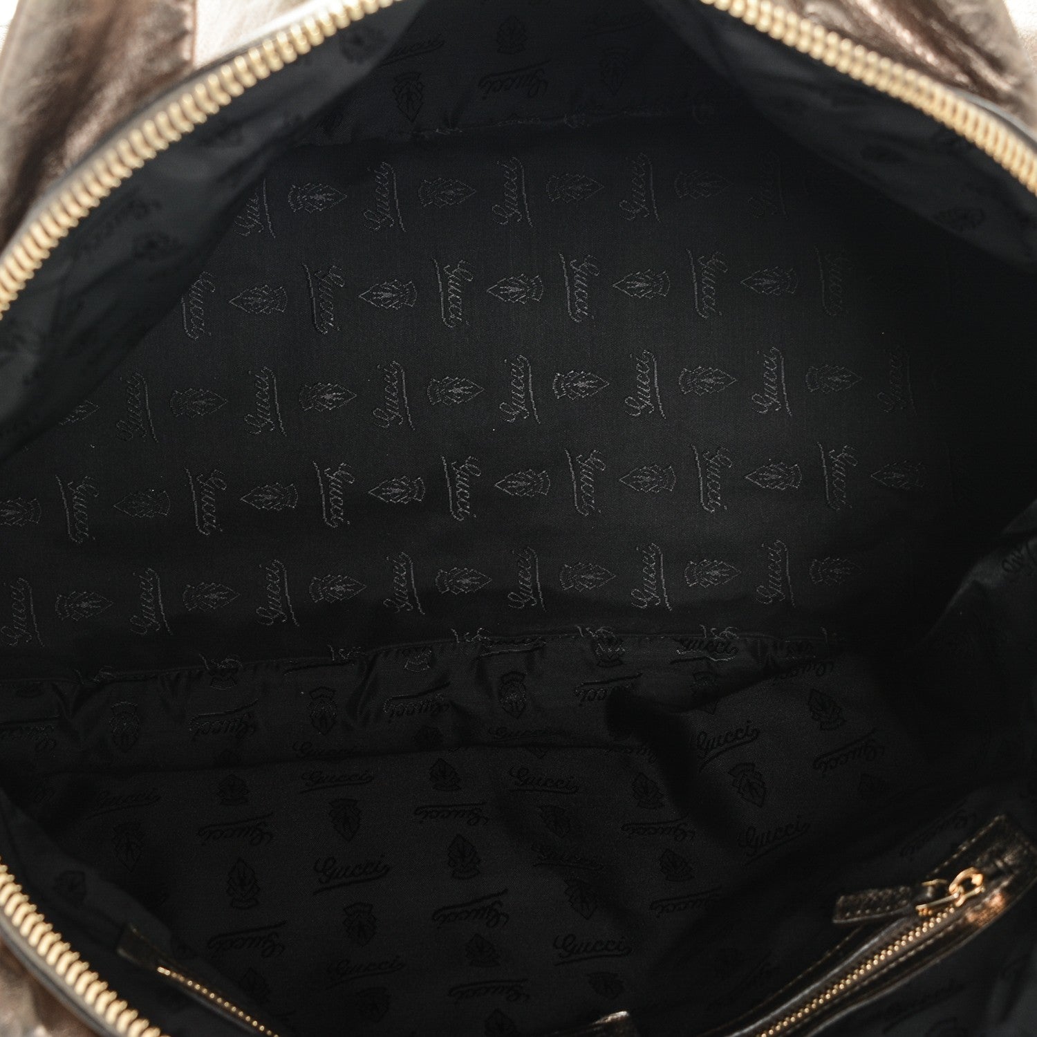 Gucci Metallic Calfskin Medium Hysteria Top Handle Bag Gold 5 of 7