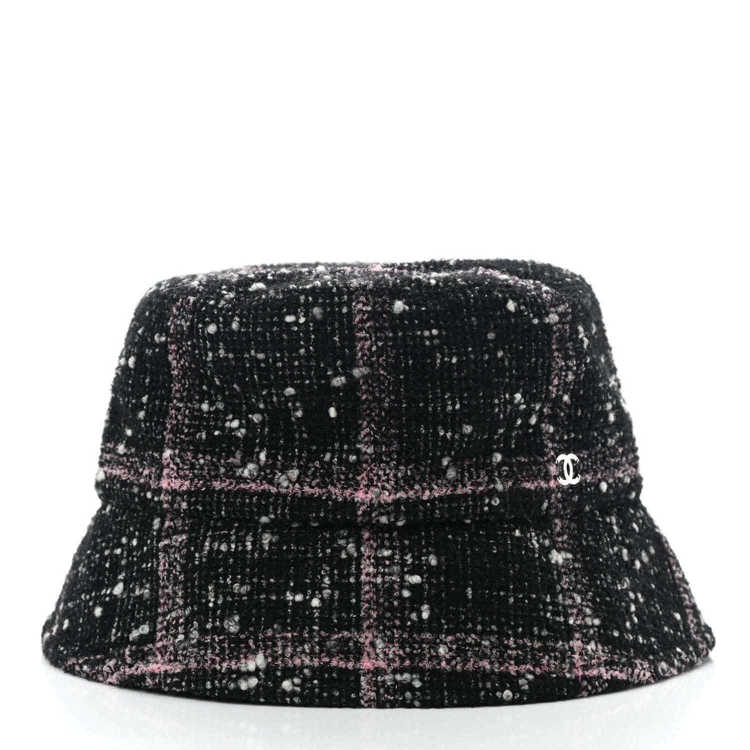 Chanel Tweed Bucket Hat M Black Pink 3 of 8