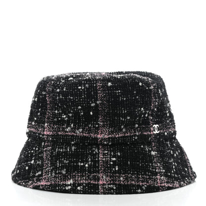 Chanel Tweed Bucket Hat M Black Pink 3 of 8