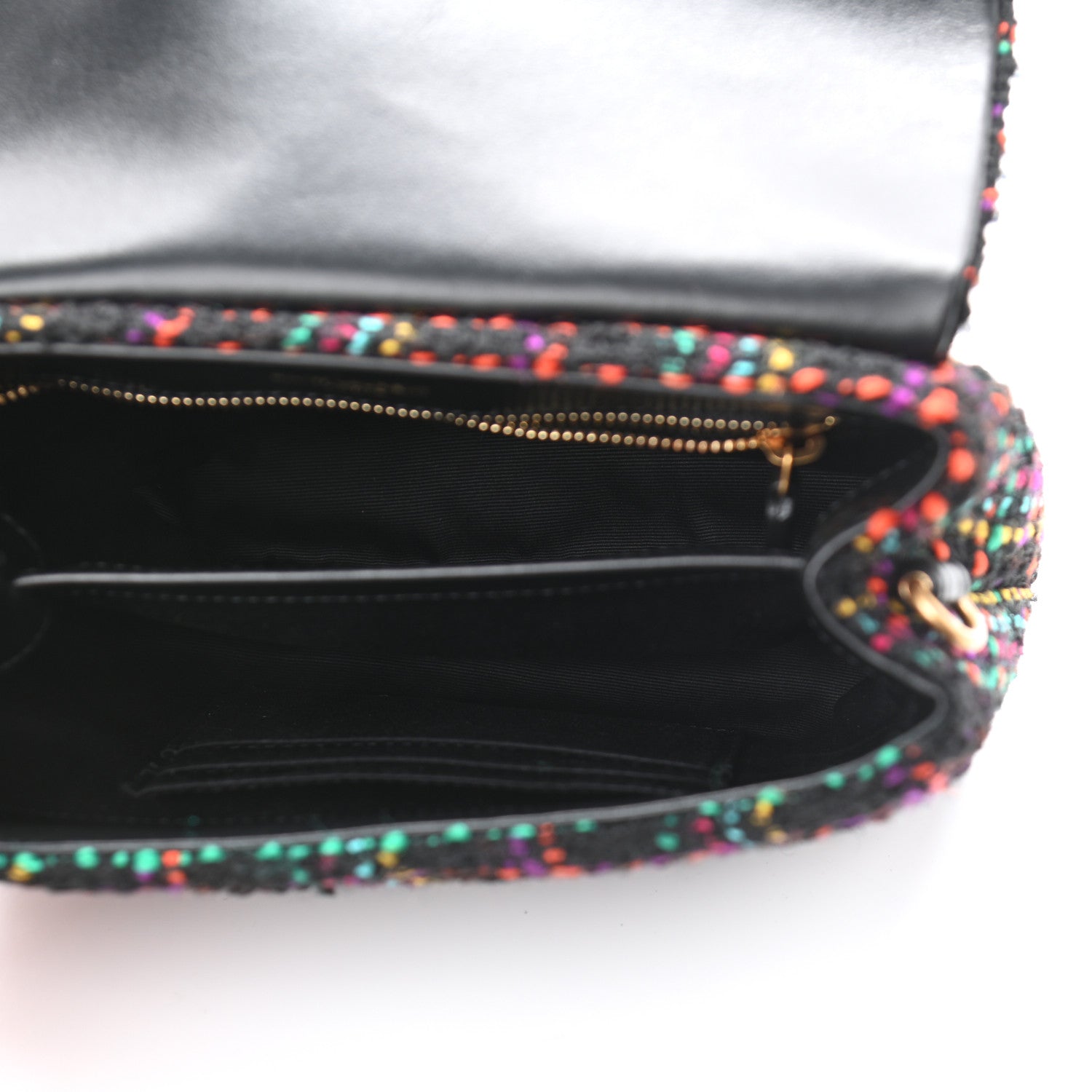 Saint Laurent Tweed Toy Loulou Shoulder Bag Black 5 of 12