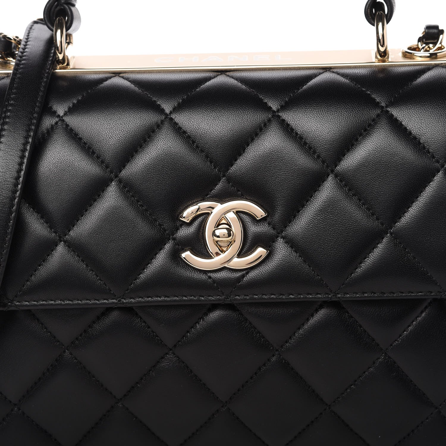 Chanel Lambskin Quilted Small Trendy CC Dual Handle Flap Bag Black 10 of 11