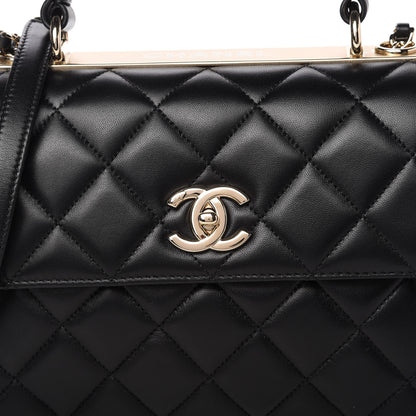 Chanel Lambskin Quilted Small Trendy CC Dual Handle Flap Bag Black 10 of 11