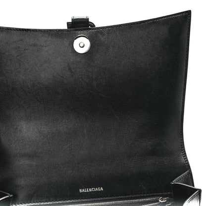 Balenciaga Grained Calfskin Medium Hourglass Top Handle Bag Black 8 of 8