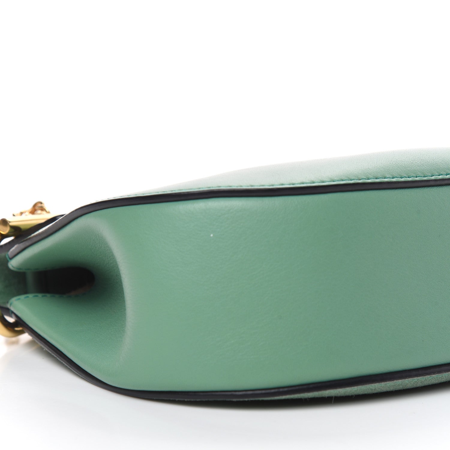 Chloe Suede Smooth Calfskin Mini Drew Shoulder Bag Happy Green 9 of 10