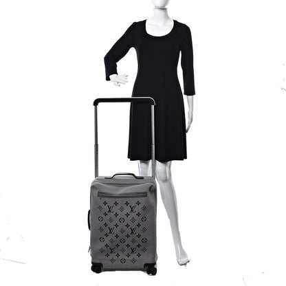 Louis Vuitton Knit Monogram Horizon Soft 55 Suitcase Grey 2 of 18