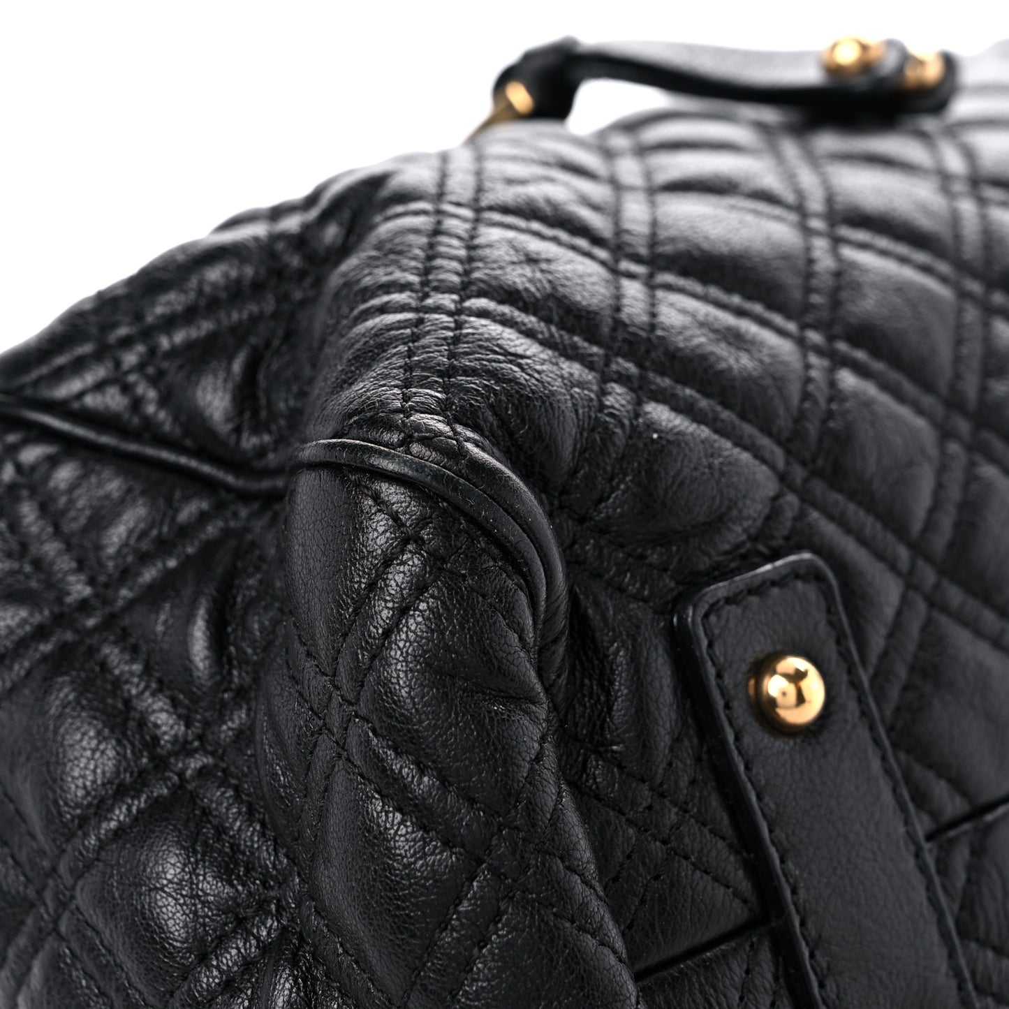 Calfskin Quilted Stam Black