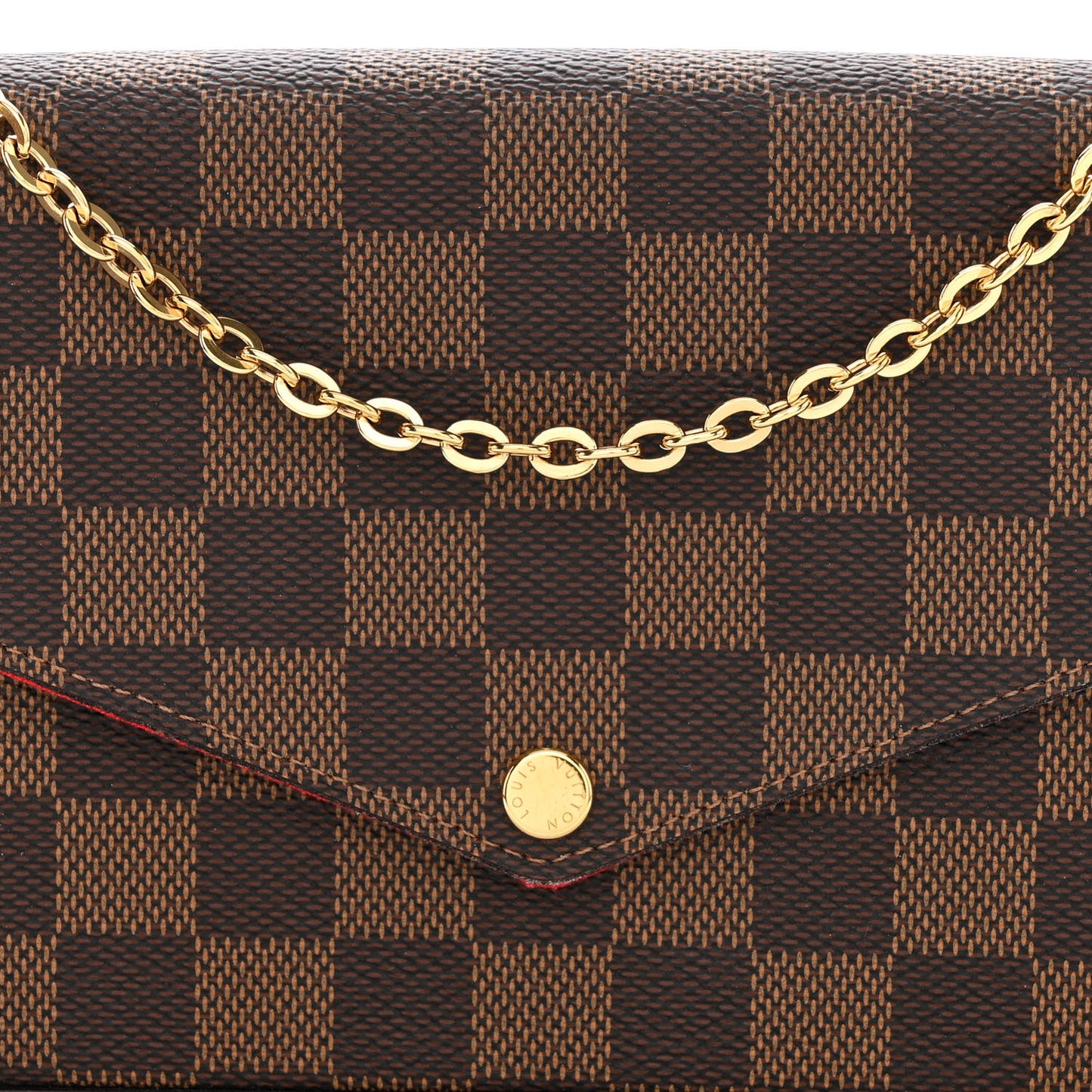Damier Ebene Pochette Felicie Chain Wallet