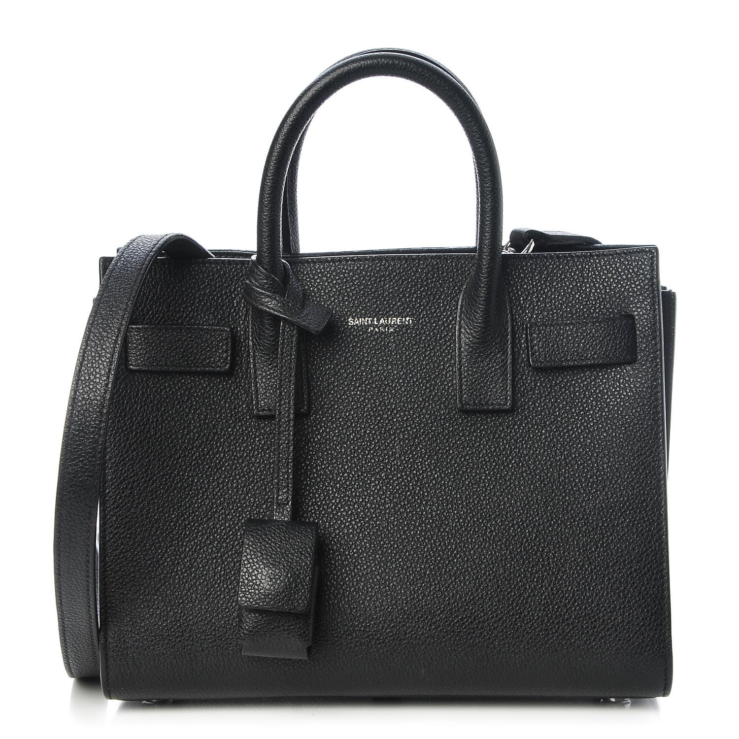 Saint Laurent Grained Calfskin Nano Sac De Jour Black 1 of 8