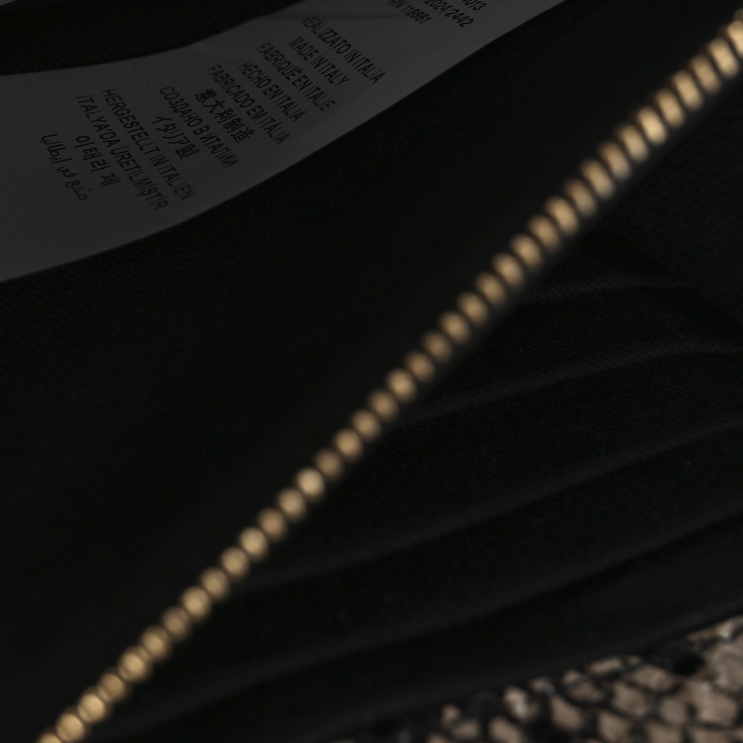 Snakeskin Virtus Wallet On Chain Beige Black