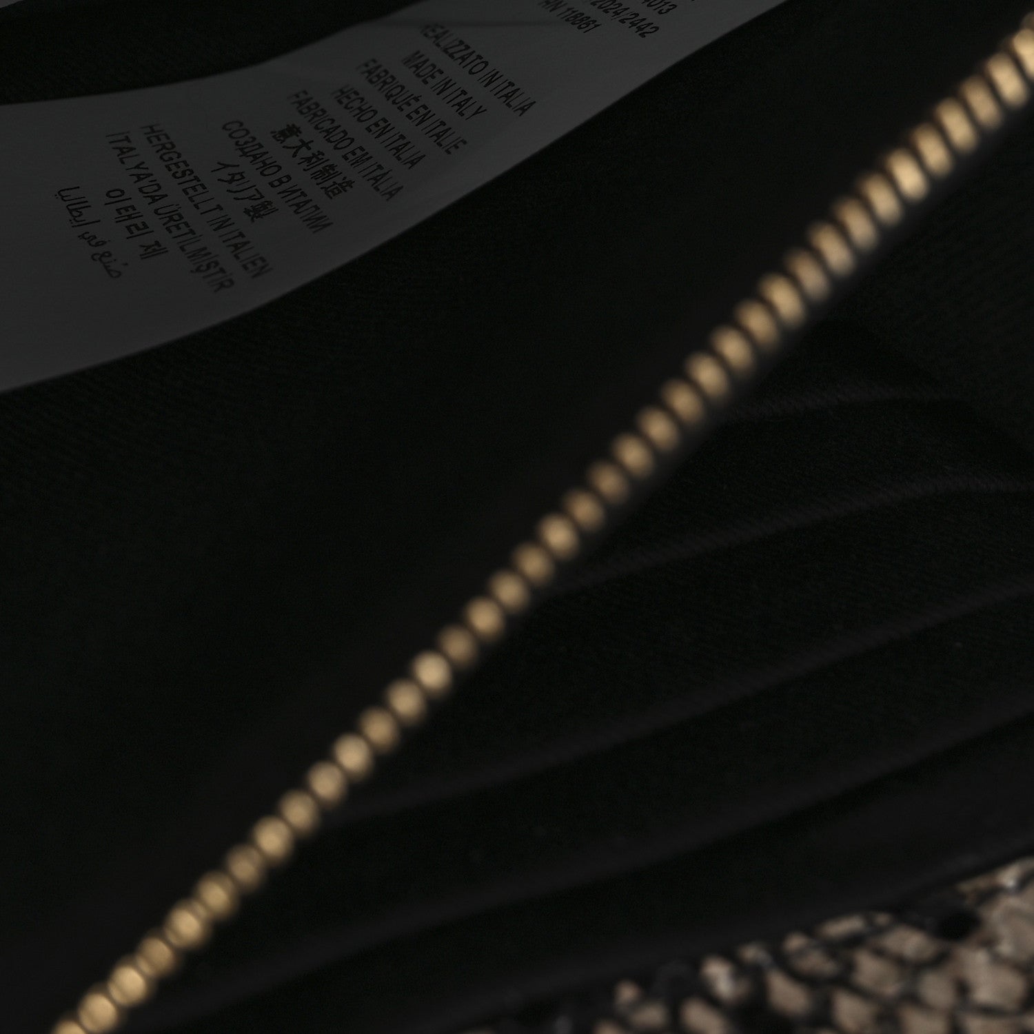 Versace Snakeskin Virtus Wallet On Chain Beige Black 7 of 10