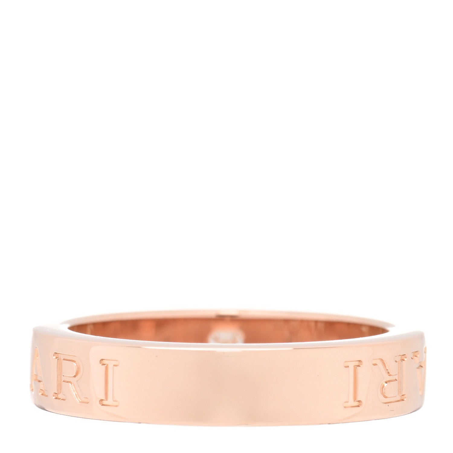 Bulgari 18K Rose Gold Diamond B.Zero1 Essential Band Ring 51 5.75 3 of 5