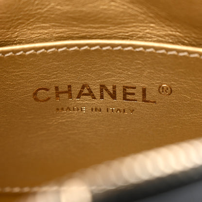 Chanel Lambskin Quilted CC Pearl Crush Camera Case Black 6 of 13