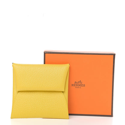 Hermes Chevre Mysore Bastia Coin Purse Jaune de Naples 7 of 7