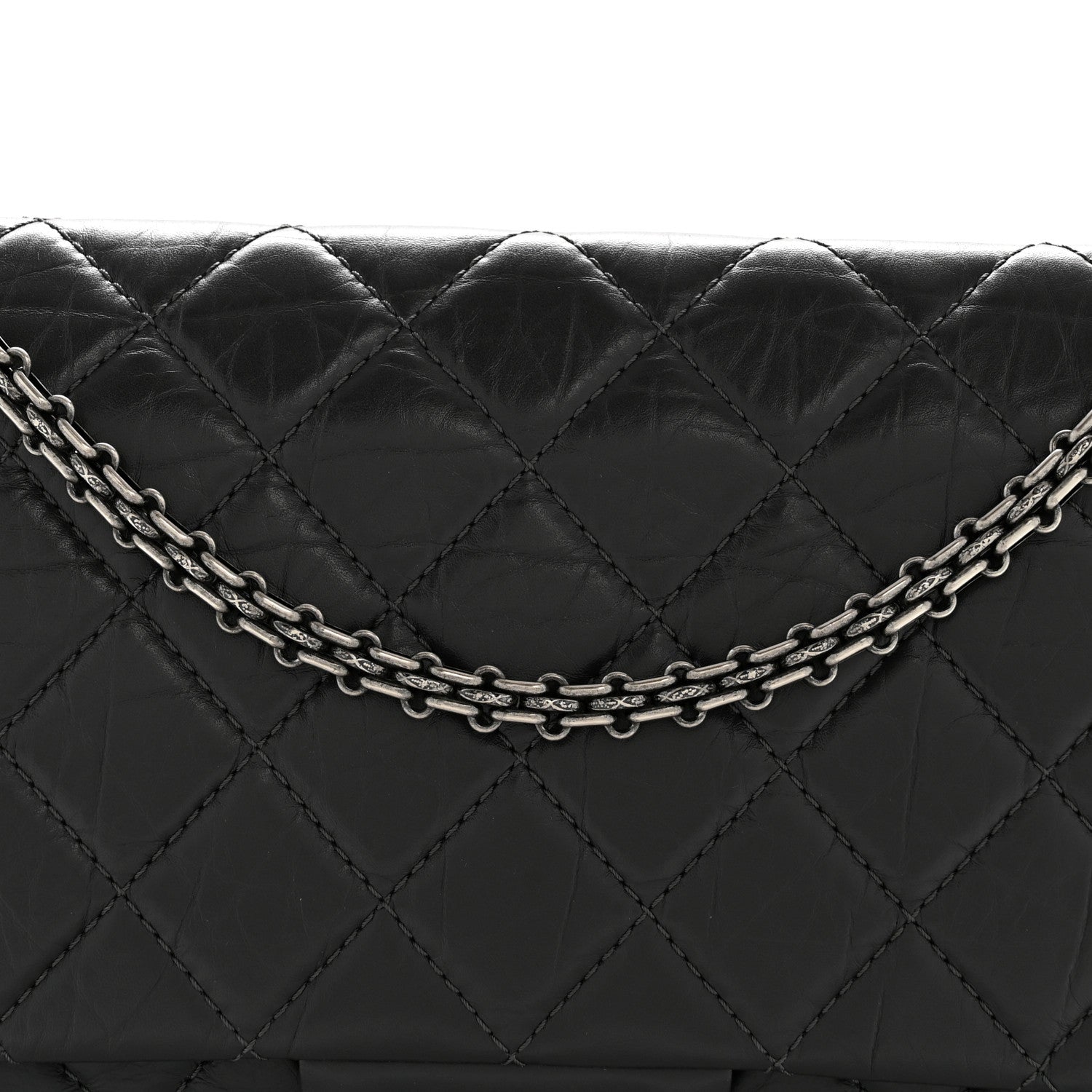 Chanel Aged Calfskin Quilted 2.55 Reissue 227 Flap Dark Grey 8 of 13