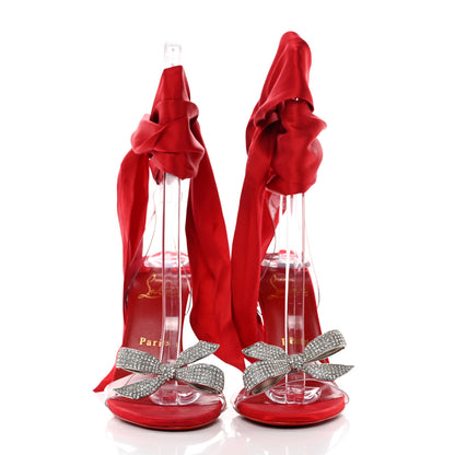 Christian Louboutin Satin Crystal PVC Astrinodo 100 Sandals 36 Lin Loubi 2 of 8