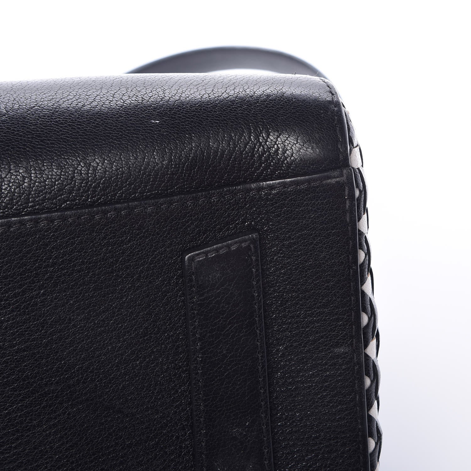 Givenchy Sugar Goatskin Woven Small Antigona Black White 10 of 14