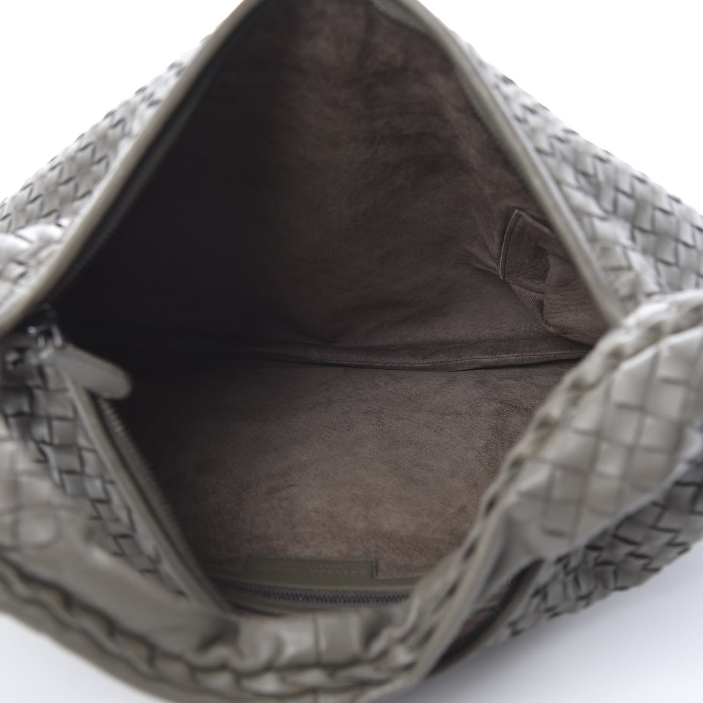 Nappa Intrecciato Large Veneta Hobo Steel