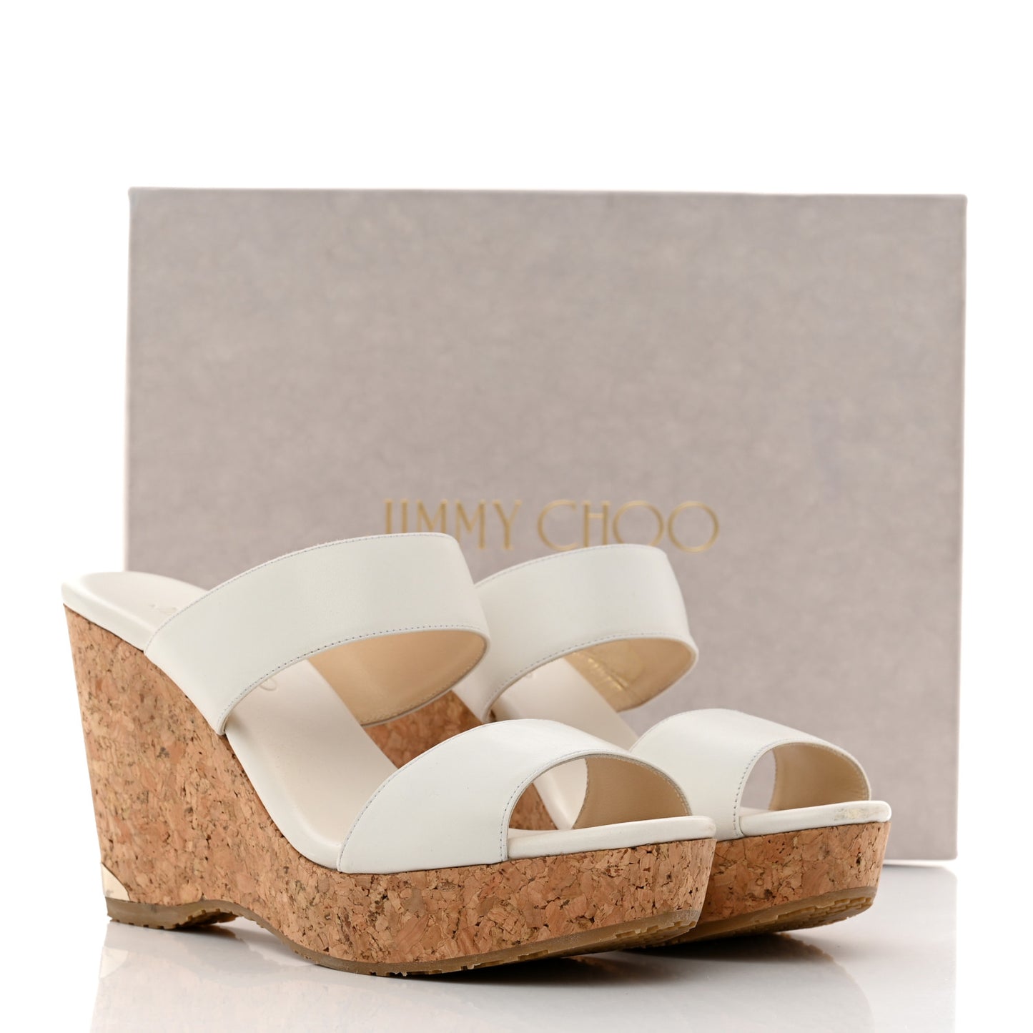 Suede Parker Wedge Sandals 38 White