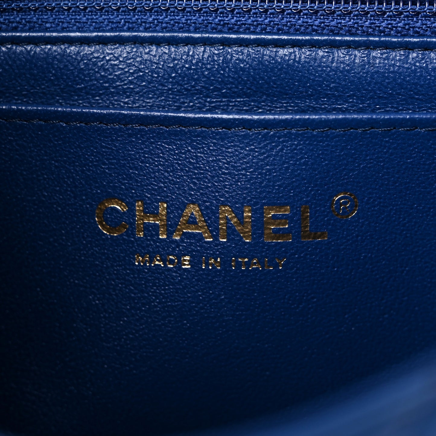 Lambskin Quilted Mini Rectangular Flap Blue