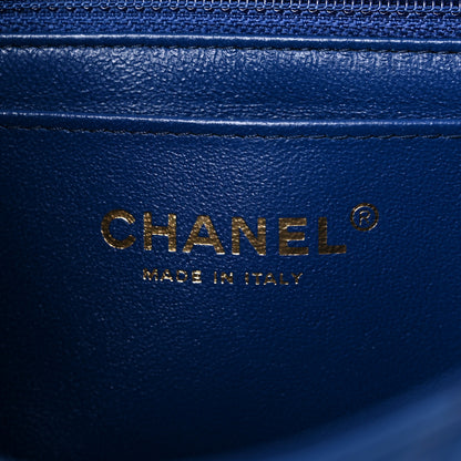 Chanel Lambskin Quilted Mini Rectangular Flap Blue 6 of 14