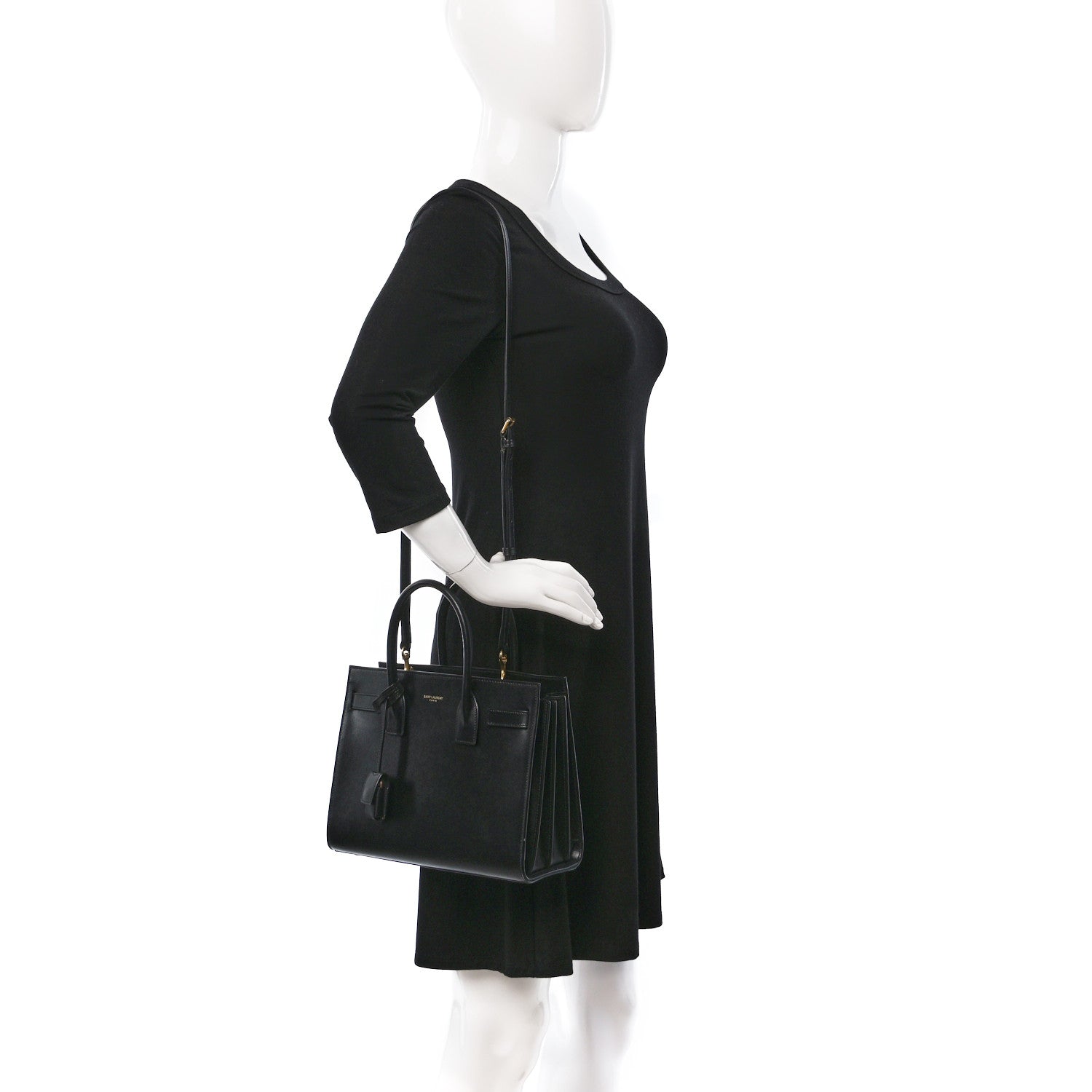 Saint Laurent Calfskin Baby Sac De Jour Black 3 of 9