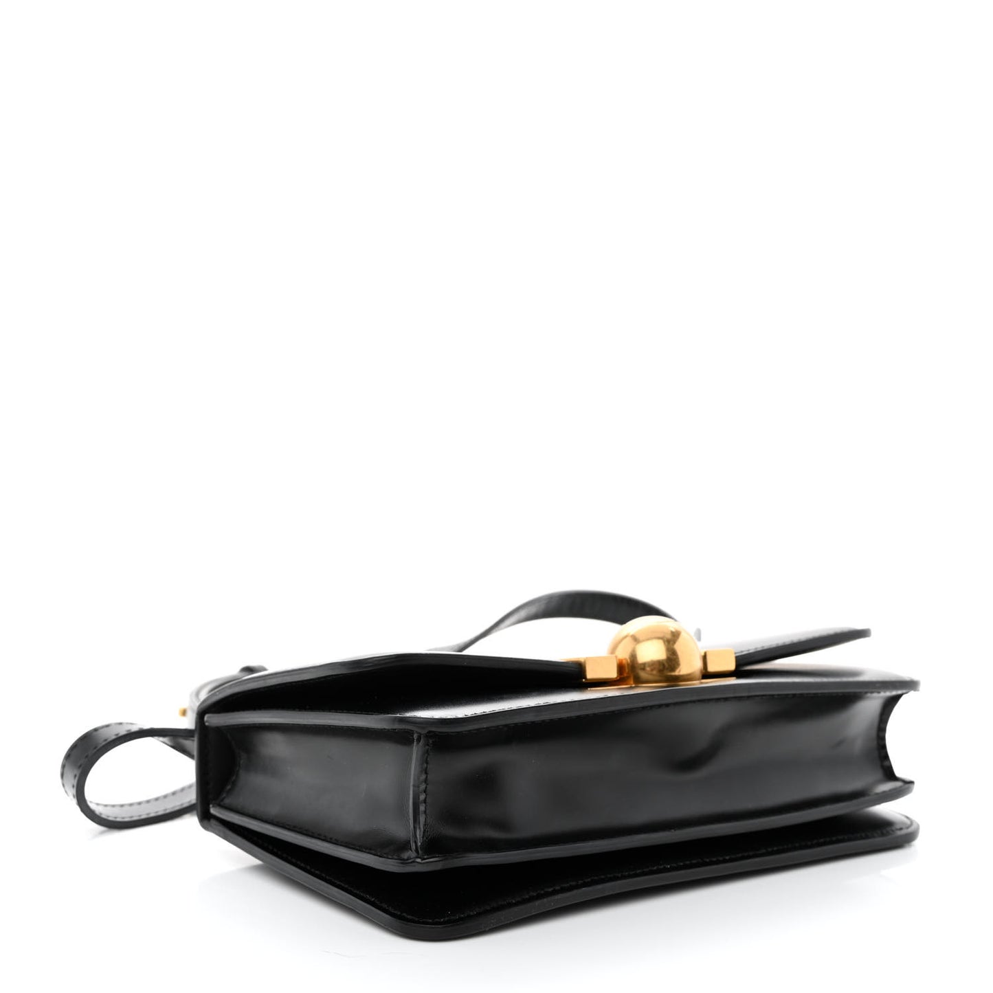 Spazzolato Calfskin Mini Classic BV Bag Black